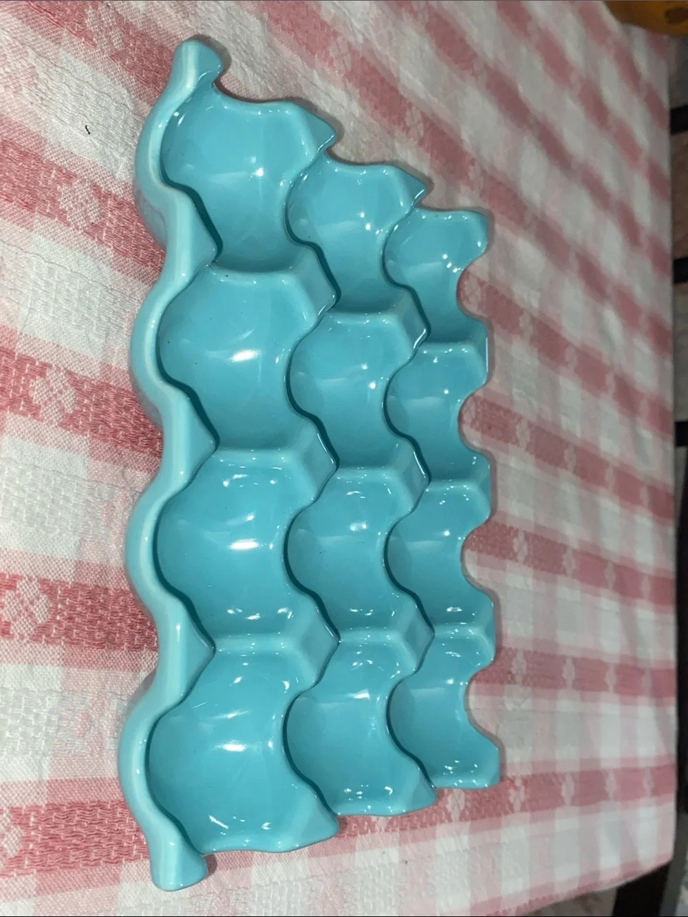 Turquoise Ceramic Dozen Egg Tray